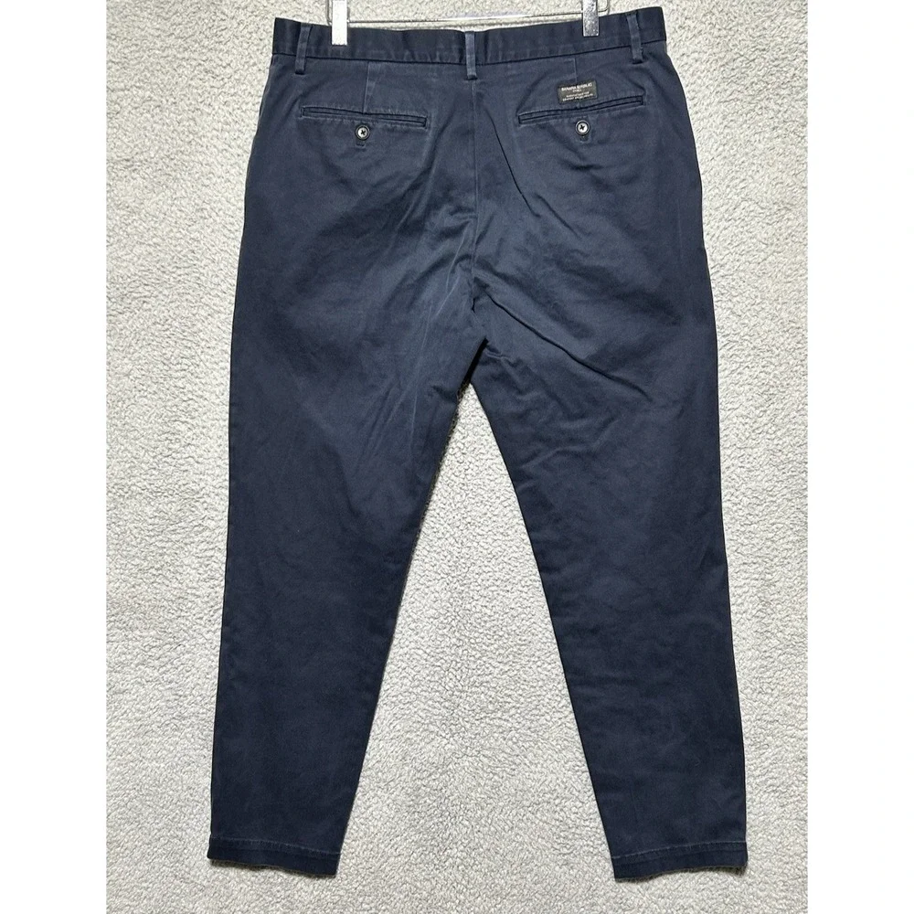 Banana Republic‎ Mason Athletic Tapered Fit Chinos Mens 35x32 Blue Pants Cotton
